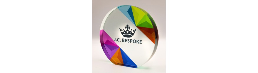 JC MODERN OVAL EXPRESS GLASS AWARD 120MM (15MM THICK)